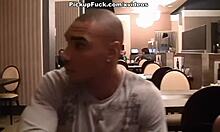 Titted brunette picked up and fucked outdoors. Public reality encounter in german setting.