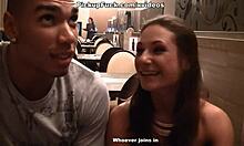 Titted brunette picked up and fucked outdoors. Public reality encounter in german setting.