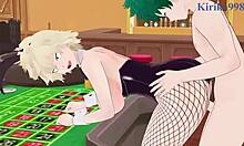 i watch mitsuki bakugo n kyoka jiro wit izuku midoriya bunny girl intense sex - my hero academia hentai