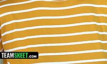 Arab slut in hijab teases boyfriend with solo play before kneeling to swallow him.