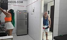 Colombian Maid Sucks Me While Touching Herself