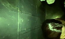 Tattooed Wife Sucks in Club Bathroom