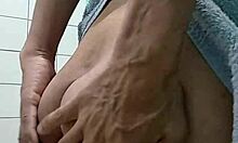 post-shower relaxation moment