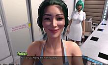 stranded in space, she becomes the master's apprentice with huge tits