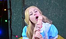 alice fucks pussy with carrot