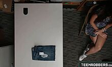 ugh, caught shopliftin clothes, lily adams got busted