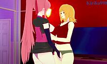 cagalli, lacus, suletta, and miorine in intense lesbian hentai play