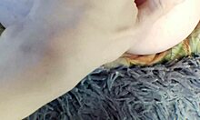 Young Babe in Garage Plays with Wet Shaved Pussy