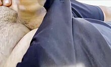 She noticed I was jerking off and helped me finish by the public pool