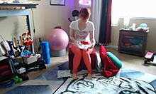 aurora willows unboxes gift with shaved pussy