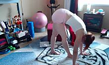 aurora willows unboxes gift with shaved pussy