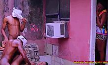 African amateurs get naughty in hardcore threesome action