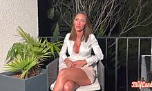 vittoria, that naughty brunette with irresistible curves, shows off big tits