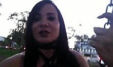 Latina Brunette Gets Assfucked Doggystyle In Car Creampie