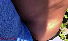 Cumming in panties of my stepsister in the garden 😈