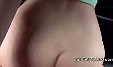 Natural busty teen handles huge cock in car ride