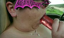 Bbw brandy sucks, titfucks dildo orally