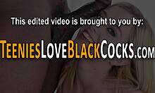 blonde teen bent over for huge black cock pounding