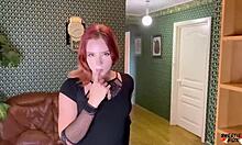 muscular lover licks and fucks redhead