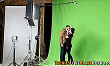 blonde teen bent over for huge black cock pounding