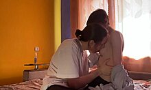 Teen Cutie Alisa Milks Slim Boy Dorian's Huge Cock