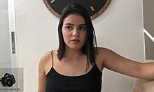 Wow, look at me flashing big tits and rating my neighbor's cock in POV!