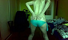 Petite teen slut fingers wet pussy solo