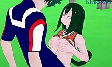 Tsuyu, Kyoka, Izuku in Intense 3D Hentai Sex!