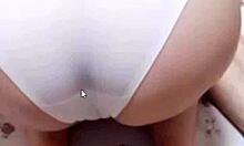 Asian Wife Sucks Cock While Watching Soccer Match, Balls Bounce With Each Goal