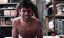 black police officer catches hot thief and bends her over rough.