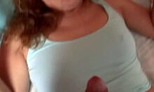 Beautiful 58-Year-Old Stepmother Asks You To Jerk Off And Cum On Her Natural Tits