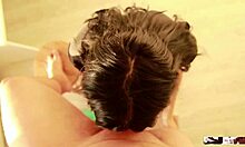 Fucking my mature lover, cumming twice with a messy creampie