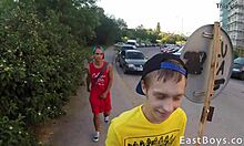 Step sister Dixie Lynn catches Brick Danger jerking off