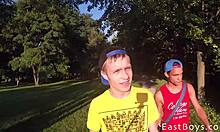 Step sister Dixie Lynn catches Brick Danger jerking off