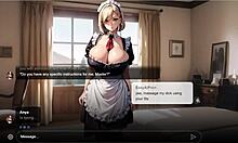 Erotic Story: Sexy Obedient Big Tits Blonde Maid Anya Ai Engages in Sexting Roleplay, Bent Over for Deepthroat and More.