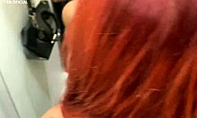 พาแม่บ้านไปร้านค้า เธอคลั่งในห้องลองเสื้อ