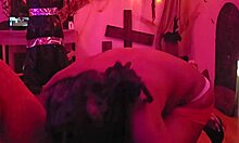 Angelg and kuzz in halloween special part 2 with monster cock