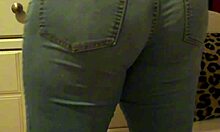 Bbw Booty Struggles Into Tight Panties And Jeans