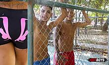 Gay fetish fun at home with hot blowjob and fucking scene