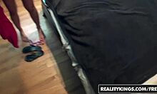 Street blowjob scene with Alec Knight sucking Charli Maverick's big cock. 🔥