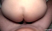 Condom handjob leads to climax in outdoor mmf threesome in forest