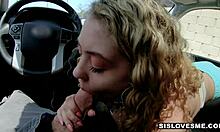 Curly blonde teen spreads her thick legs for STEP BRO to FUCK her tight wet pussy