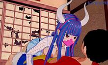 Ulti and Ms. Valentine have intense sex with Monkey D. Luffy in One Piece hentai
