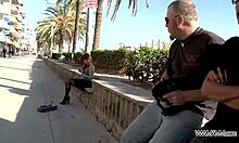 Big Ass Brunette Enjoys Stranger's Toy And Gets Pussy Fucked Publicly