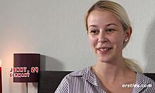 sweet jenny playing with her perky tits and shaved pussy