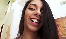 sexy brunette gina valentina licks and gets cum in mouth 😍