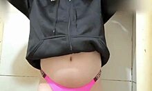 Slut in thong panties