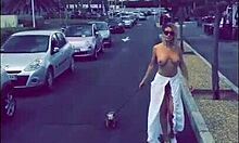 Public flaunting and amateur MILF fun at home