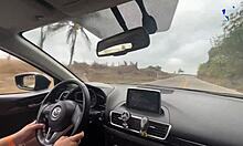 Public sex and blowjob on hot Santa Marta beach trip, Colombian teen 18+ rough outdoor cumshot