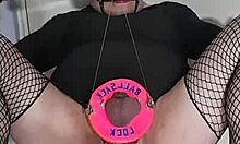 crossdressing sissy explores self bdsm